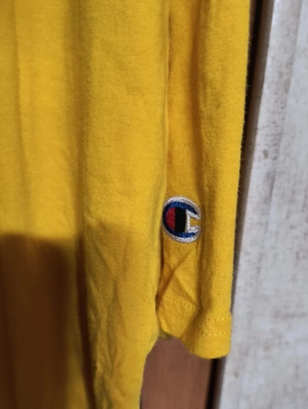 Champion Yellow Short Sleeve Logo Tee